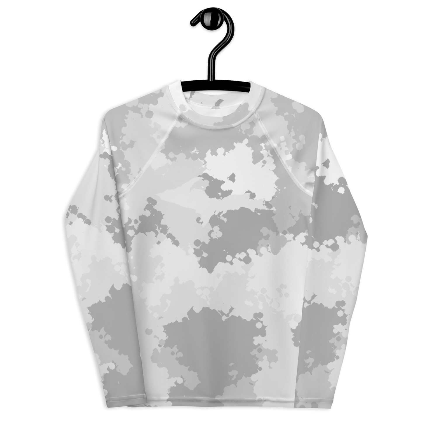 Michigan Upper Peninsula Rash Guard (w/ UP Outline) | Youth - Snow Camo