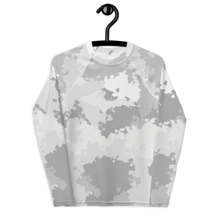 Michigan Upper Peninsula Rash Guard (w/ UP Outline) | Youth - Snow Camo