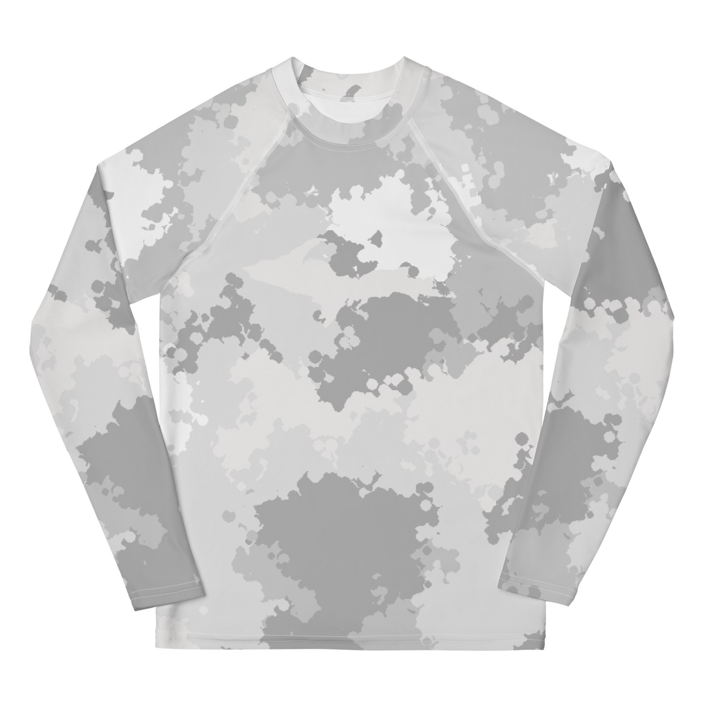 Michigan Upper Peninsula Rash Guard (w/ UP Outline) | Youth - Snow Camo