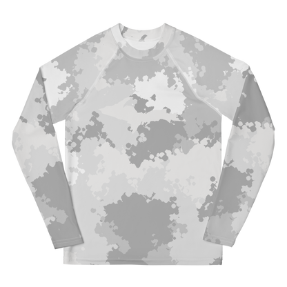 Michigan Upper Peninsula Rash Guard (w/ UP Outline) | Youth - Snow Camo