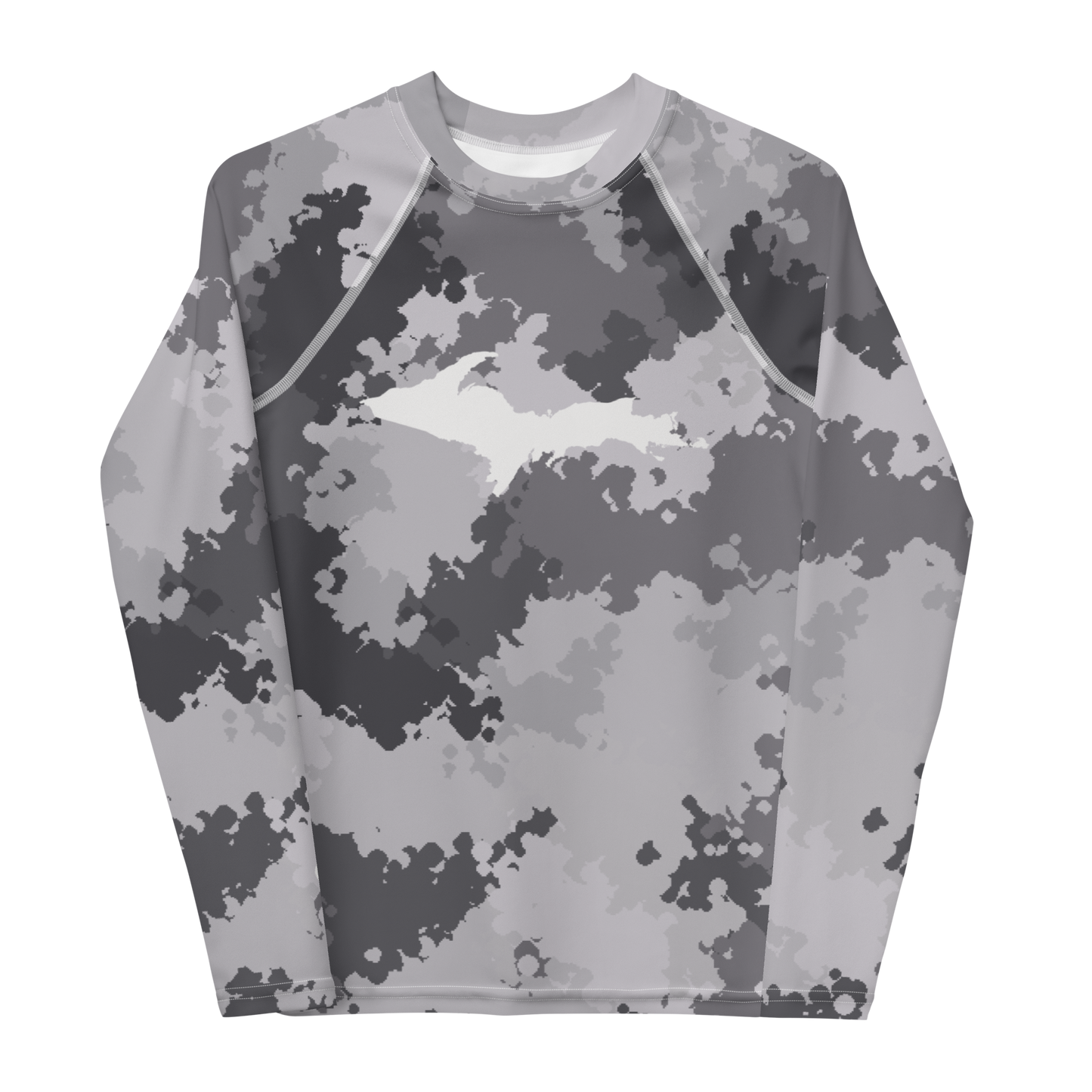 Michigan Upper Peninsula Rash Guard (w/ UP Outline) | Youth - Iron Ore Camo