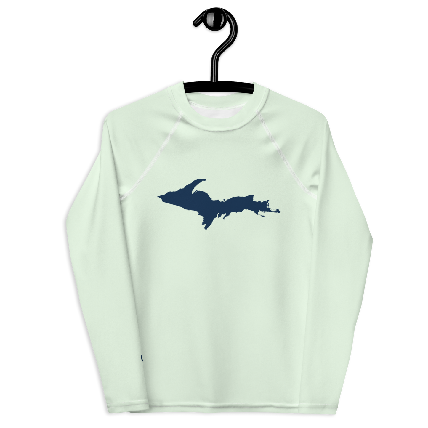 Michigan Upper Peninsula Rash Guard (w/ UP Outline) | Youth - Dew Green