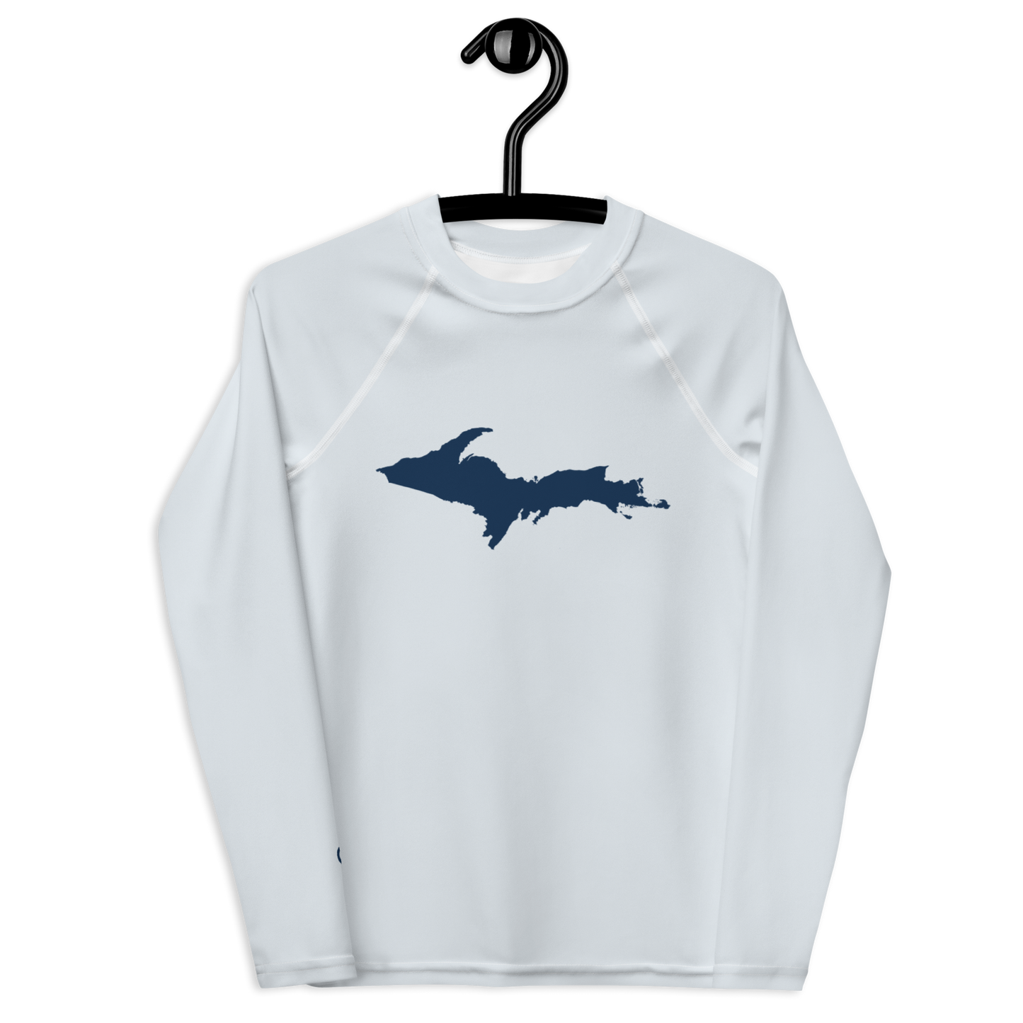 Michigan Upper Peninsula Rash Guard (w/ UP Outline) | Youth - Gossy White