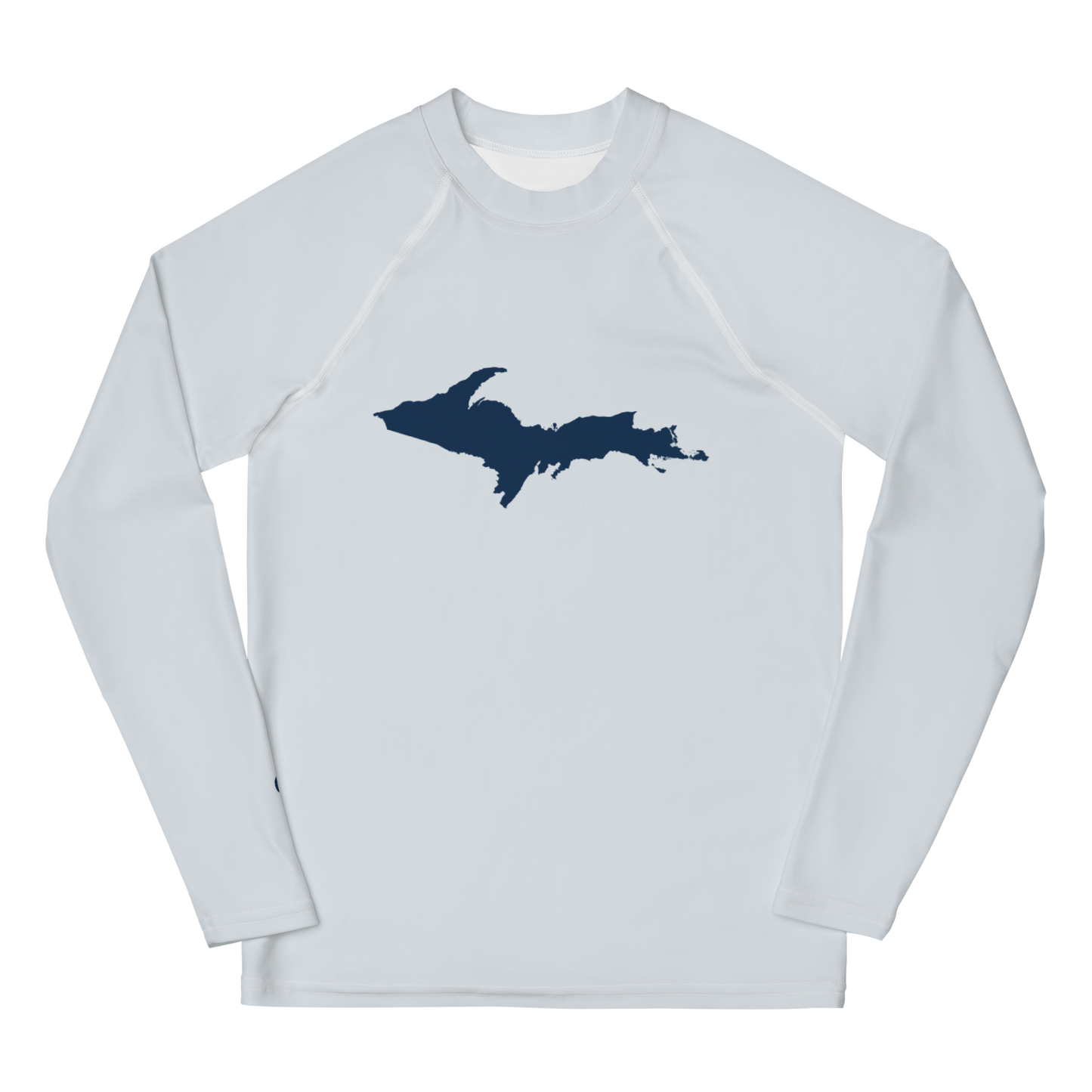 Michigan Upper Peninsula Rash Guard (w/ UP Outline) | Youth - Gossy White