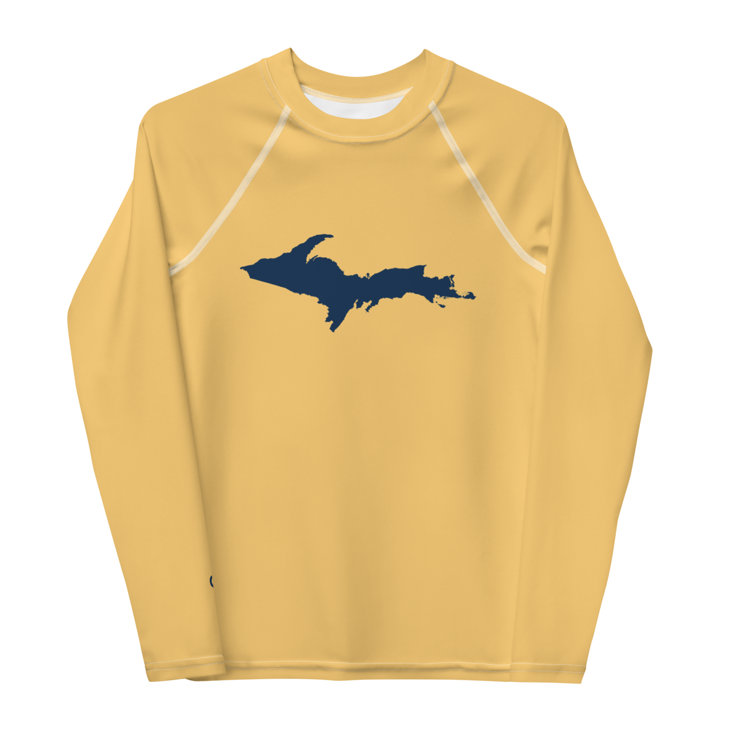 Michigan Upper Peninsula Rash Guard (w/ UP Outline) | Youth - Citrine