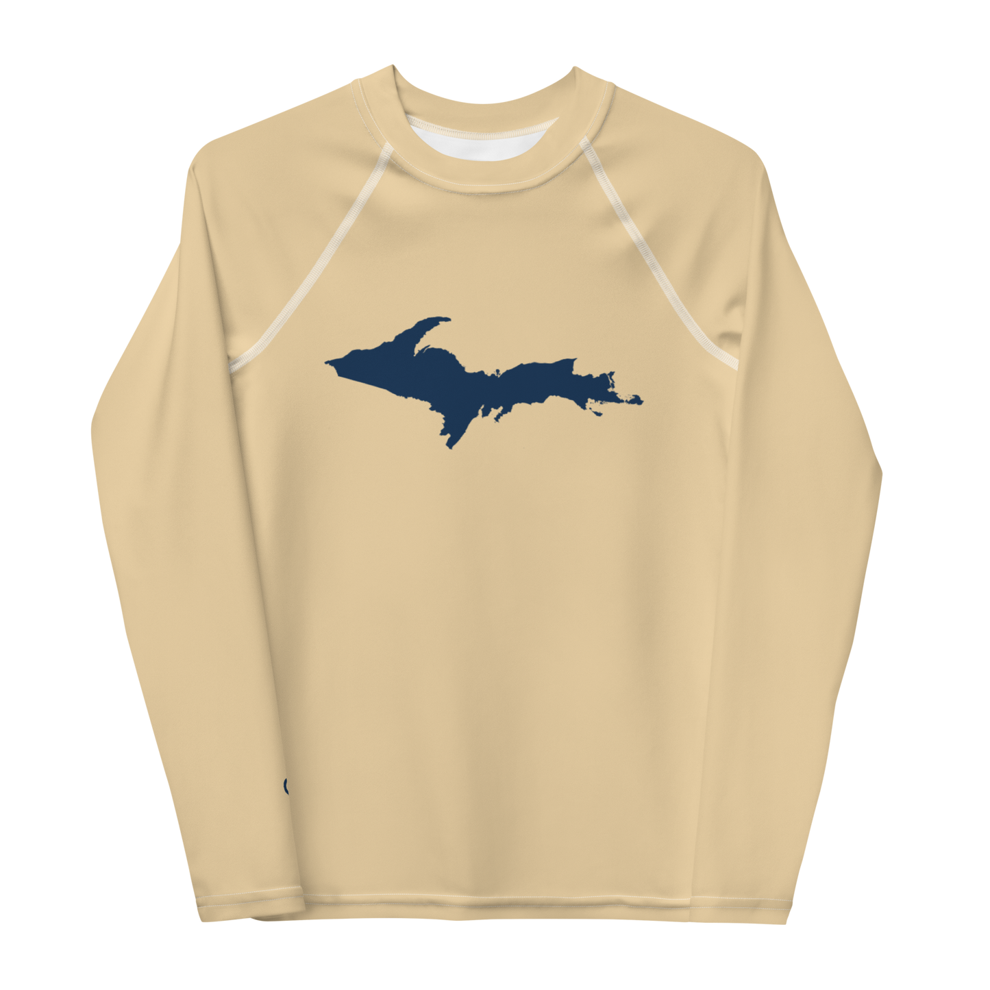 Michigan Upper Peninsula Rash Guard (w/ UP Outline) | Youth - Maple Color