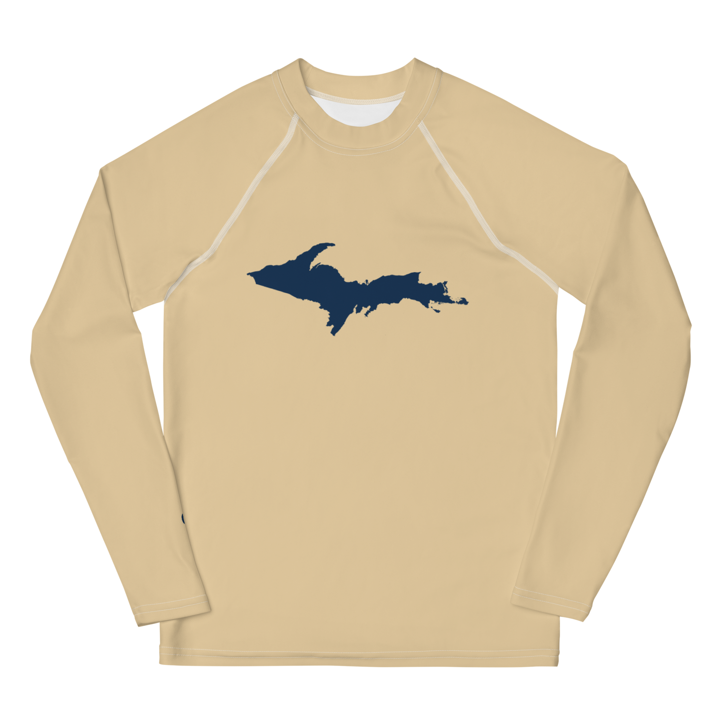 Michigan Upper Peninsula Rash Guard (w/ UP Outline) | Youth - Maple Color