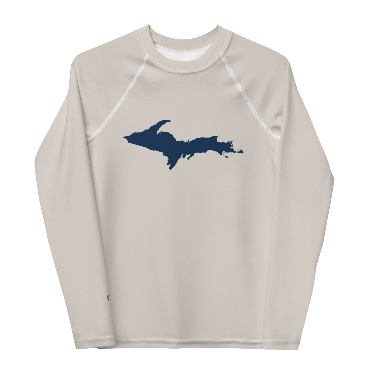 Michigan Upper Peninsula Rash Guard (w/ UP Outline) | Youth - Canvas Color