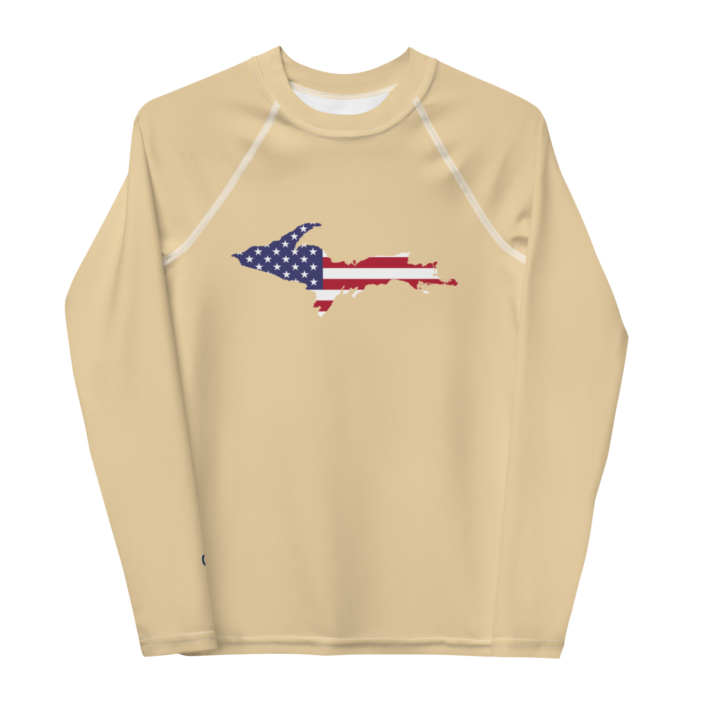 Michigan Upper Peninsula Rash Guard (w/ UP USA Flag) | Youth - Maple Color