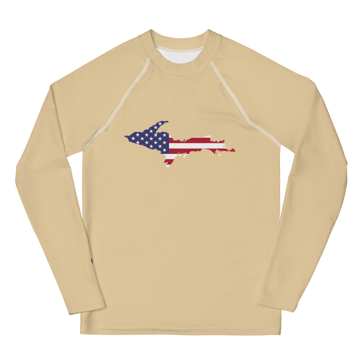 Michigan Upper Peninsula Rash Guard (w/ UP USA Flag) | Youth - Maple Color