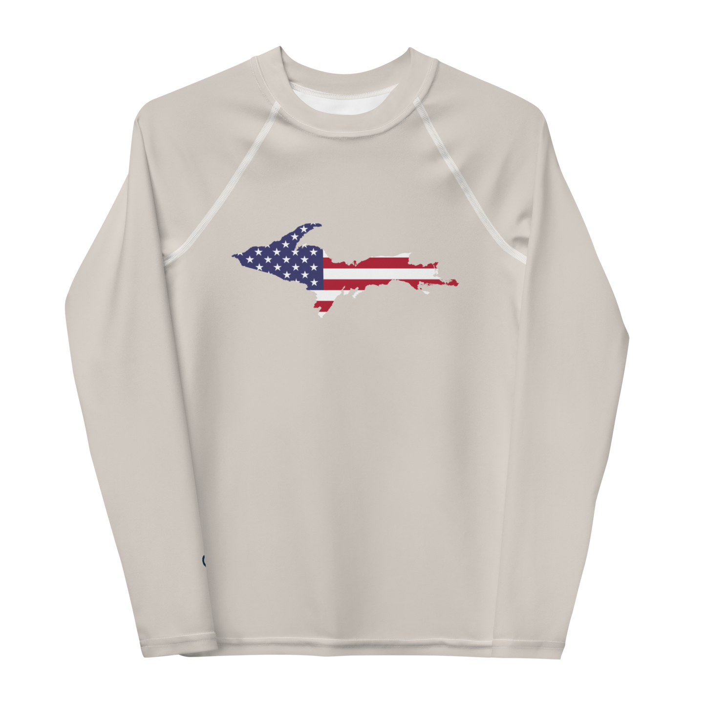 Michigan Upper Peninsula Rash Guard (w/ UP USA Flag) | Youth - Canvas Color