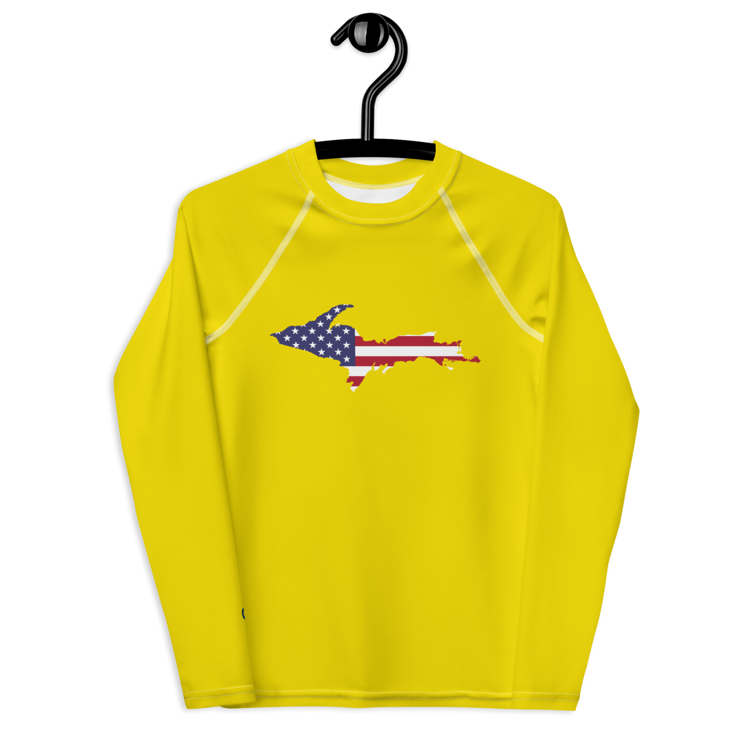 Michigan Upper Peninsula Rash Guard (w/ UP USA Flag) | Youth - Gadsden Yellow