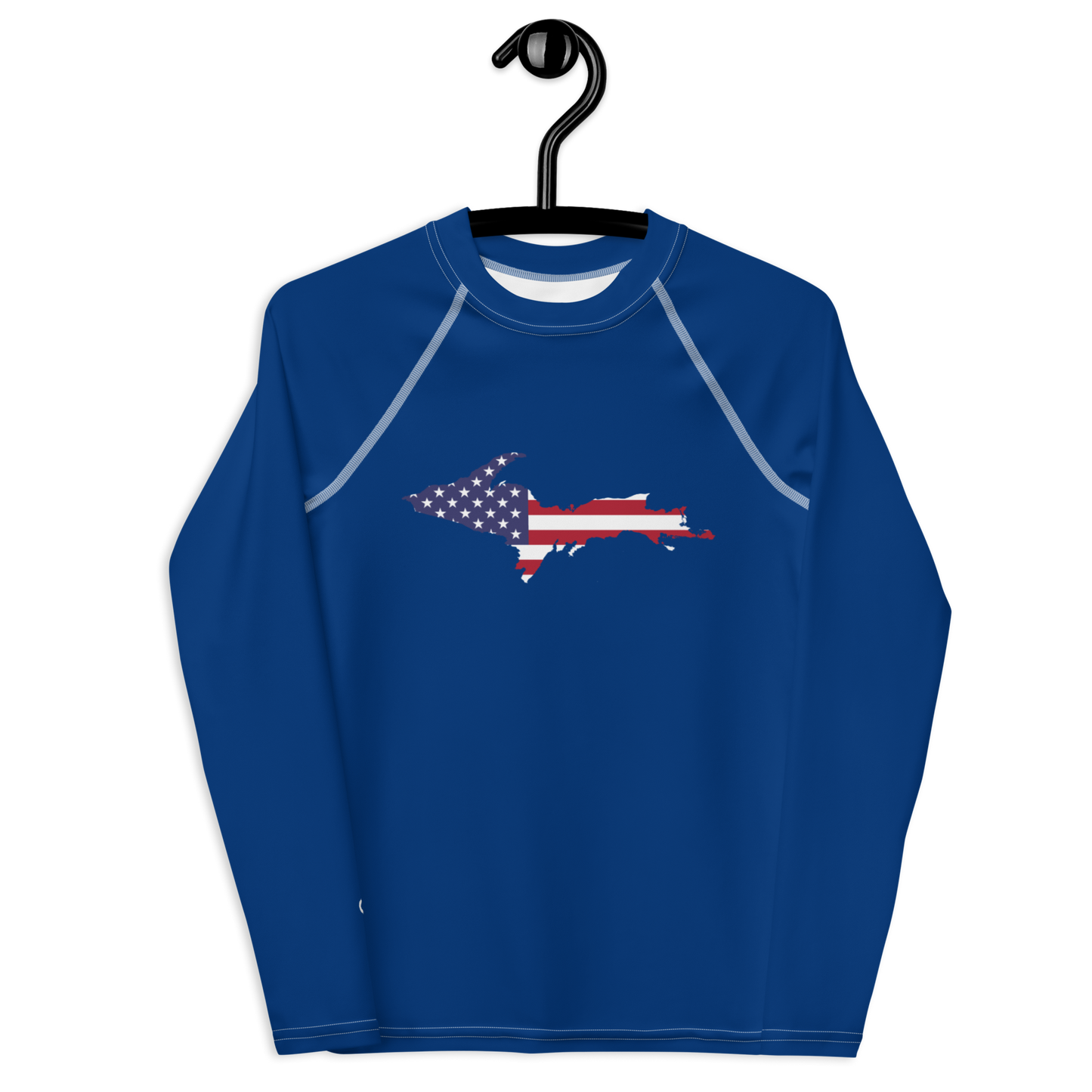 Michigan Upper Peninsula Rash Guard (w/ UP USA Flag) | Youth - Dearborn Blue