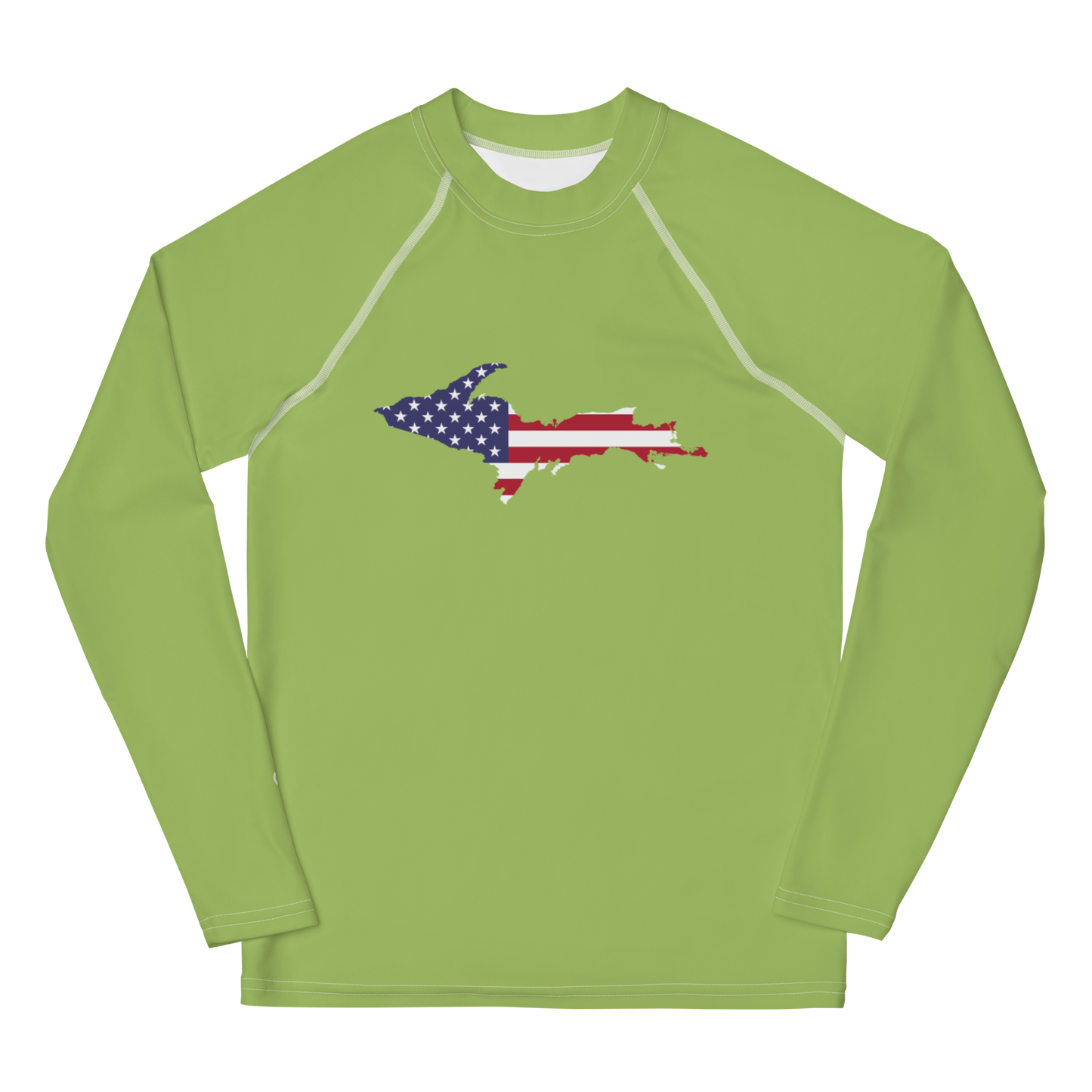 Michigan Upper Peninsula Rash Guard (w/ UP USA Flag) | Youth - Gooseberry Green