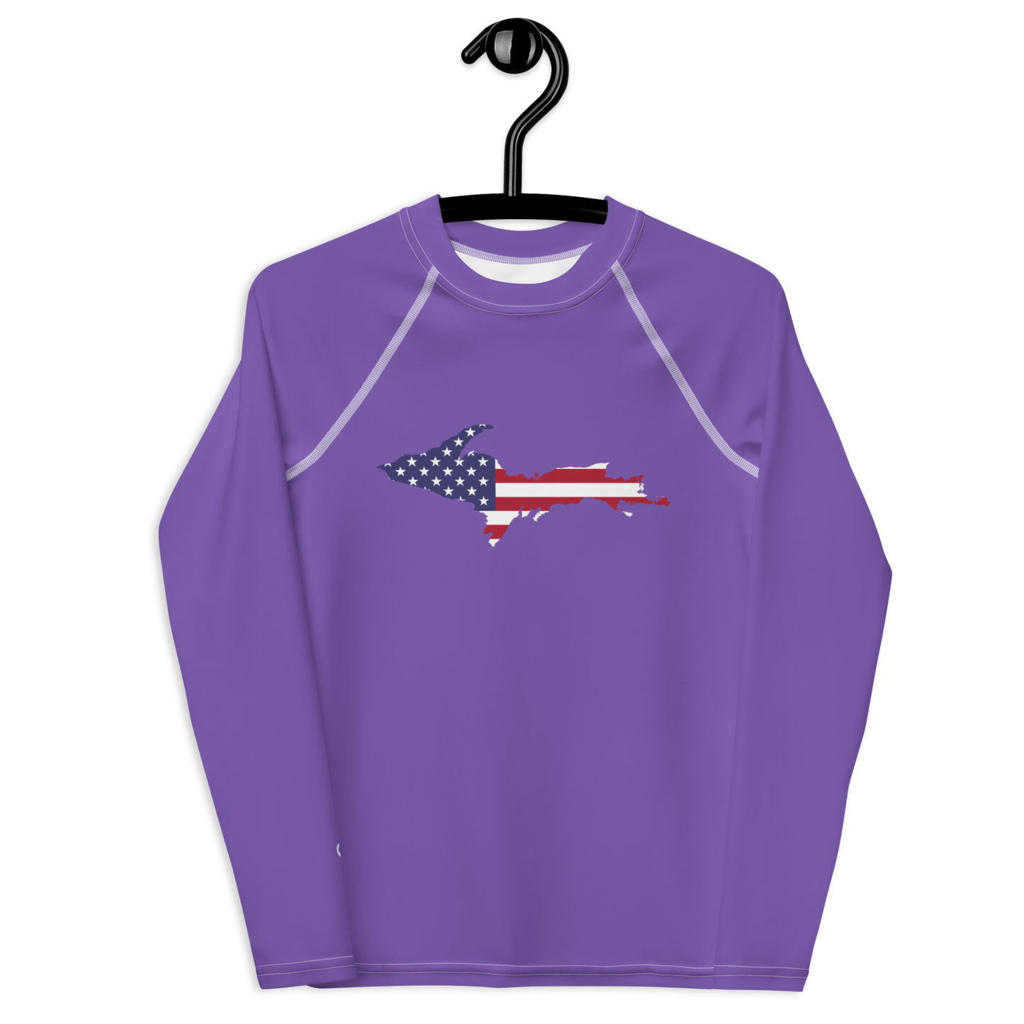 Michigan Upper Peninsula Rash Guard (w/ UP USA Flag) | Youth - Lake Iris