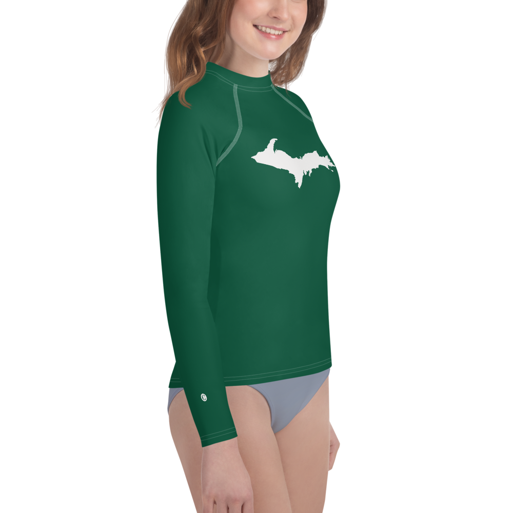 Michigan Upper Peninsula Rash Guard (w/ UP Outline) | Youth - Superior Gold