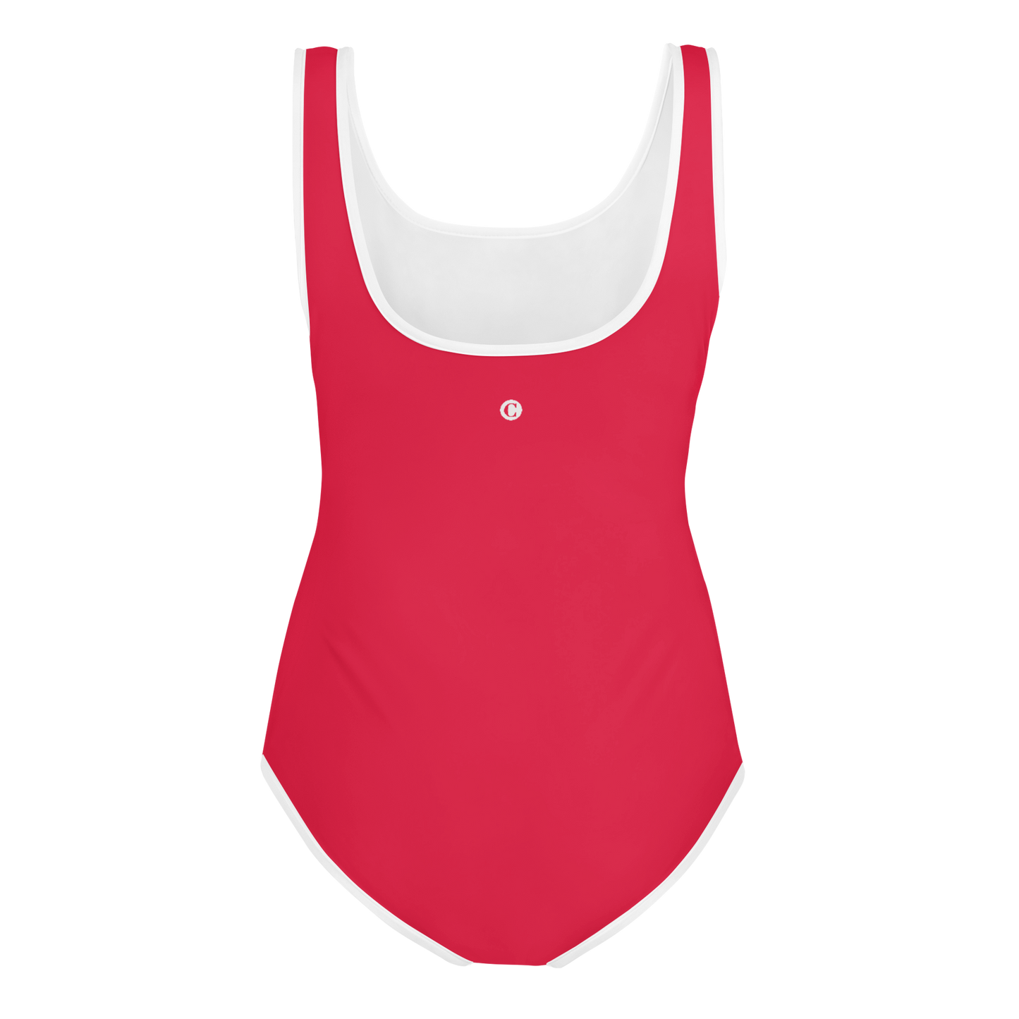 Michigan Upper Peninsula Youth Swimsuit (w/ UP Outline) | Lighthouse Red