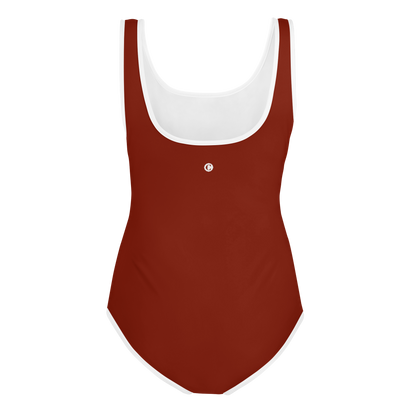 Michigan Upper Peninsula Youth Swimsuit (w/ UP Outline) | Cherryland Red