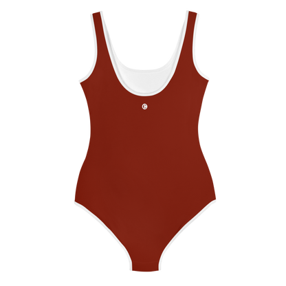 Michigan Upper Peninsula Youth Swimsuit (w/ UP Outline) | Cherryland Red