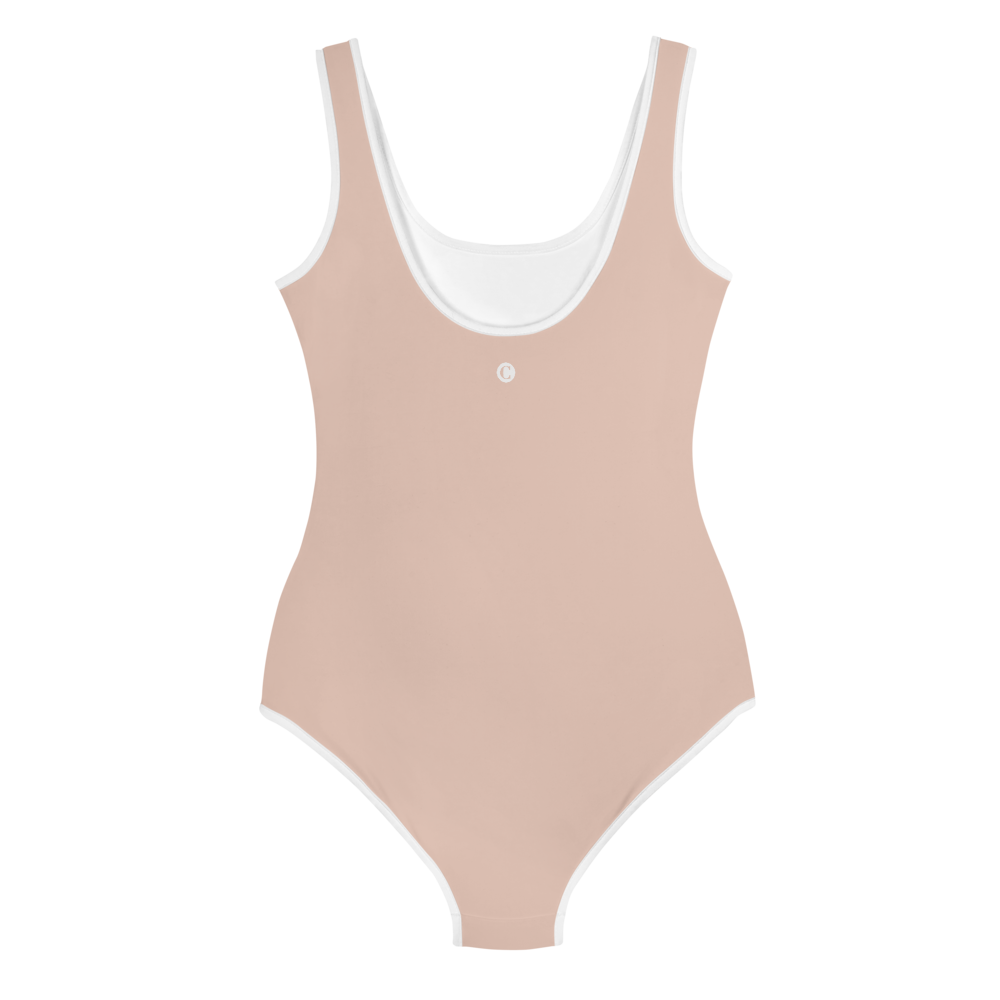 Michigan Upper Peninsula Youth Swimsuit (w/ UP Outline) | Rose Gold