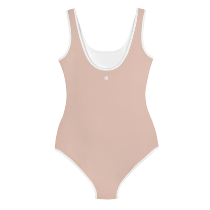 Michigan Upper Peninsula Youth Swimsuit (w/ UP Outline) | Rose Gold