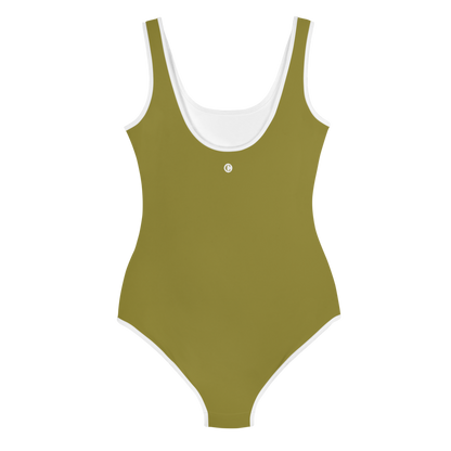 Michigan Upper Peninsula Youth Swimsuit (w/ UP Outline) | Scrub Gold