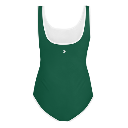 Michigan Upper Peninsula Youth Swimsuit (w/ UP Outline) | Superior Green