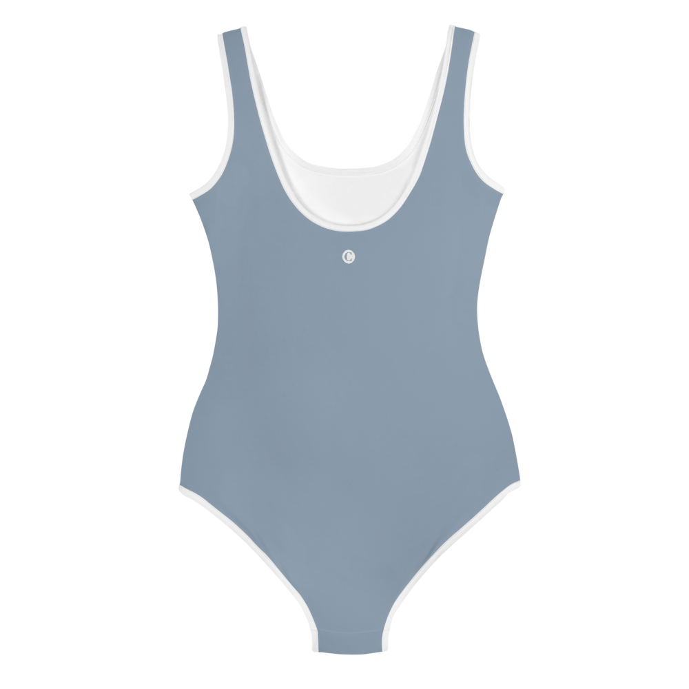 Michigan Upper Peninsula Youth Swimsuit (w/ UP Outline) | B-24 Grey