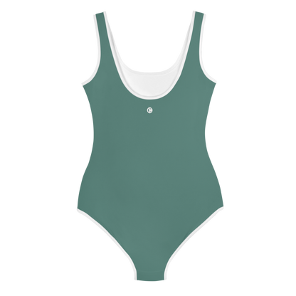 Michigan Upper Peninsula Youth Swimsuit (w/ UP Outline) | Copper Green