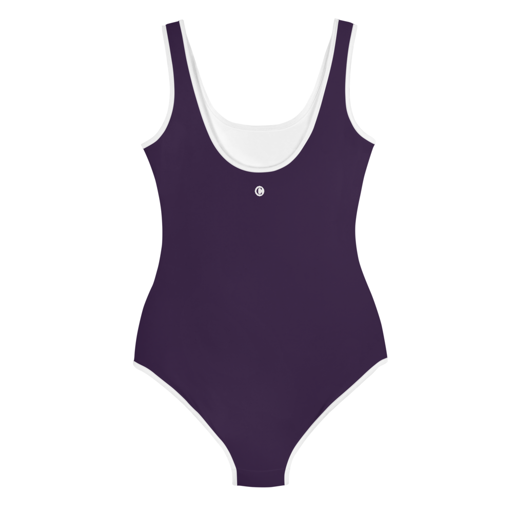 Michigan Upper Peninsula Youth Swimsuit (w/ UP Outline) | Blackcurrant