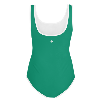 Michigan Upper Peninsula Youth Swimsuit (w/ UP Outline) | Emerald Green