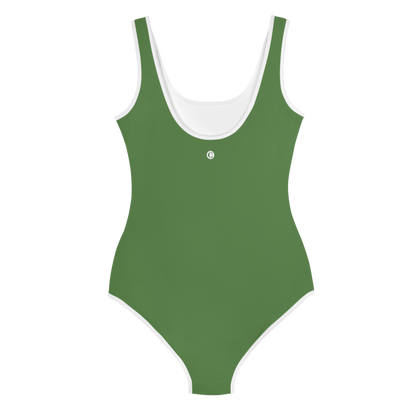 Michigan Upper Peninsula Youth Swimsuit (w/ UP Outline) | Pine Green