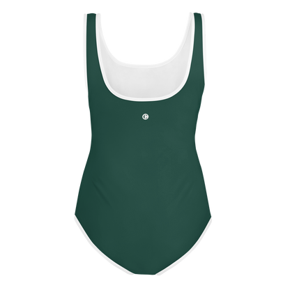 Michigan Upper Peninsula Youth Swimsuit (w/ UP Outline) | Laconic Green