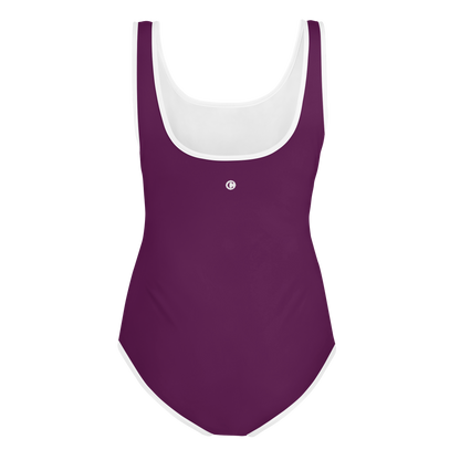 Michigan Upper Peninsula Youth Swimsuit (w/ UP Outline) | Tyrian Purple