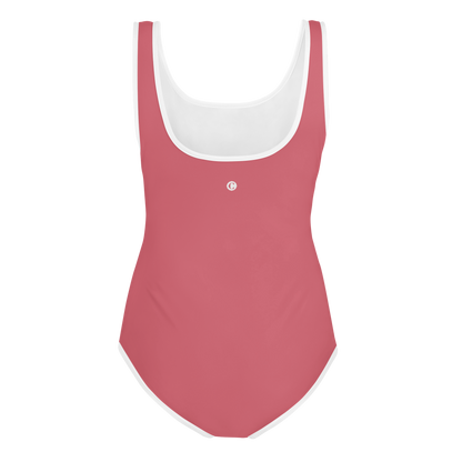 Michigan Upper Peninsula Youth Swimsuit (w/ UP Outline) | Watermelon Pink