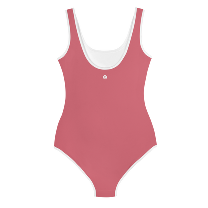 Michigan Upper Peninsula Youth Swimsuit (w/ UP Outline) | Watermelon Pink