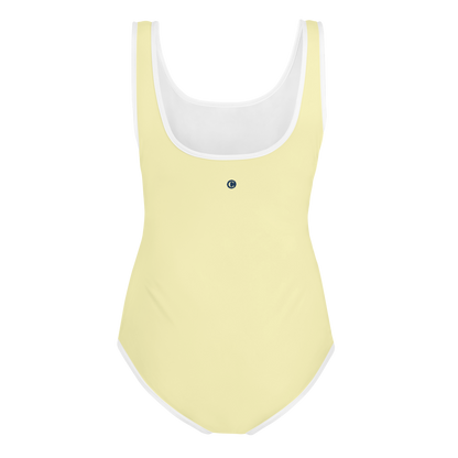 Michigan Upper Peninsula Youth Swimsuit (w/ UP Outline) | Canary Yellow