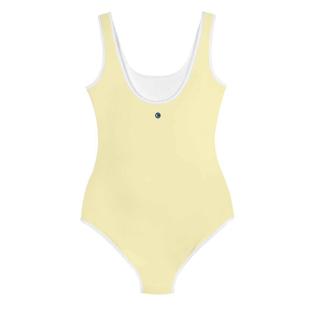 Michigan Upper Peninsula Youth Swimsuit (w/ UP Outline) | Canary Yellow