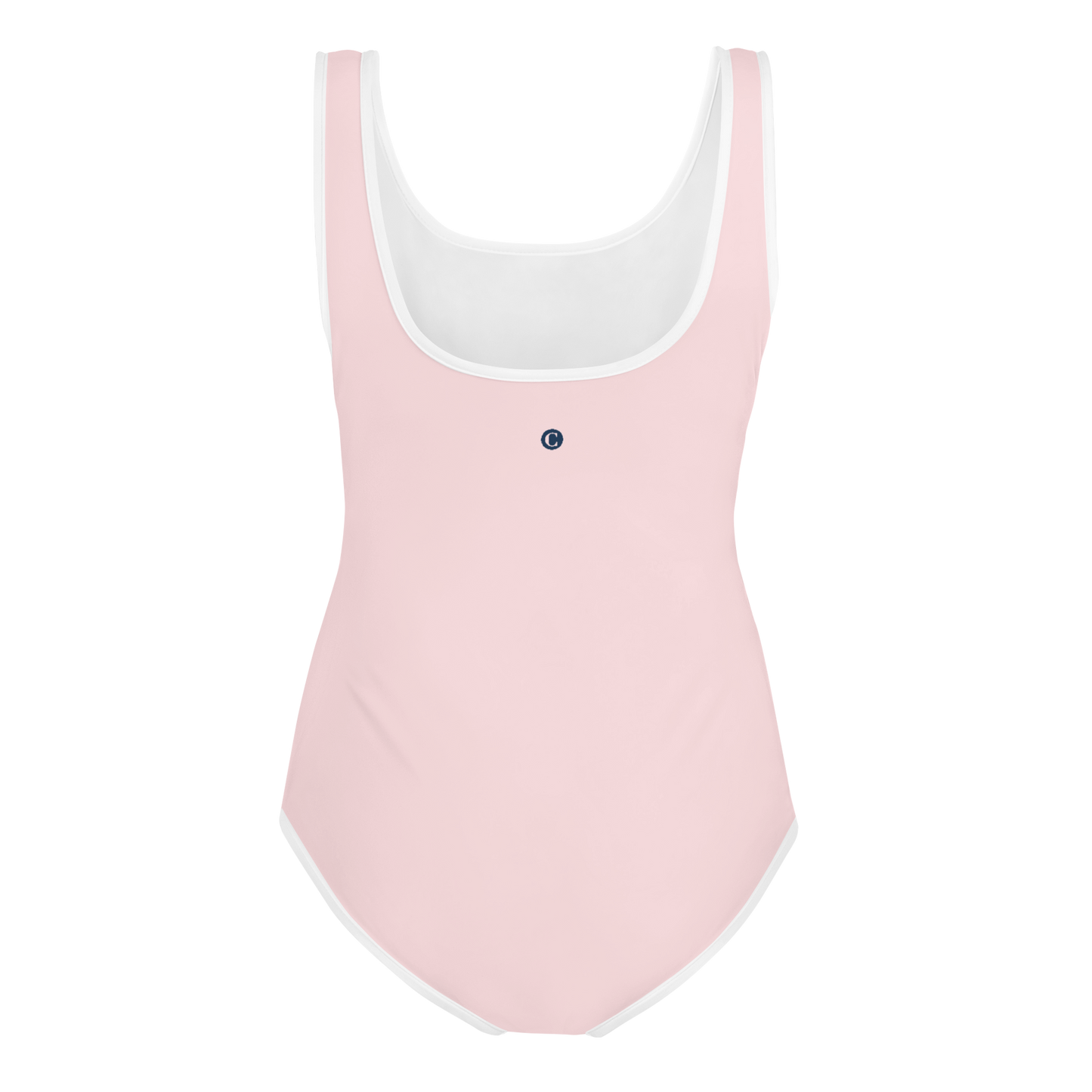 Michigan Upper Peninsula Youth Swimsuit (w/ UP Outline) | Pale Pink