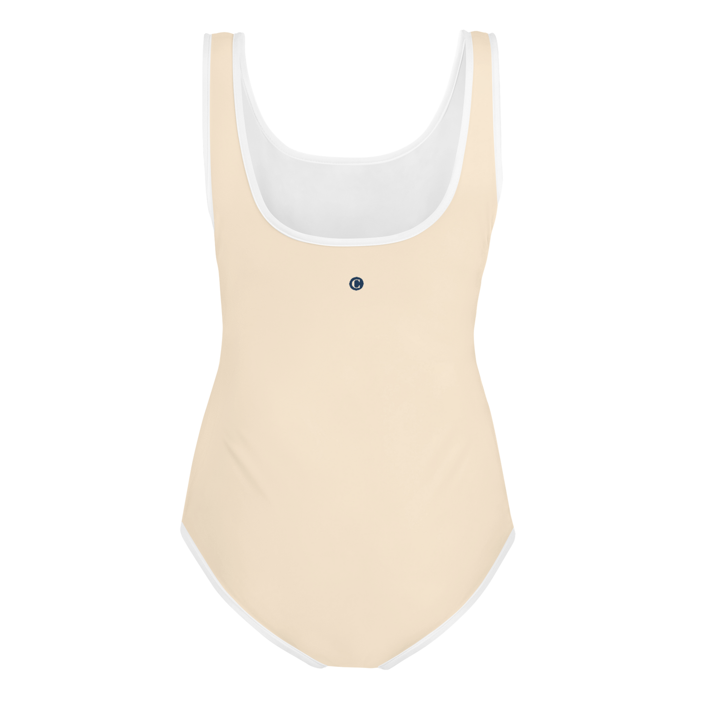 Michigan Upper Peninsula Youth Swimsuit (w/ UP Outline) | Champagne White