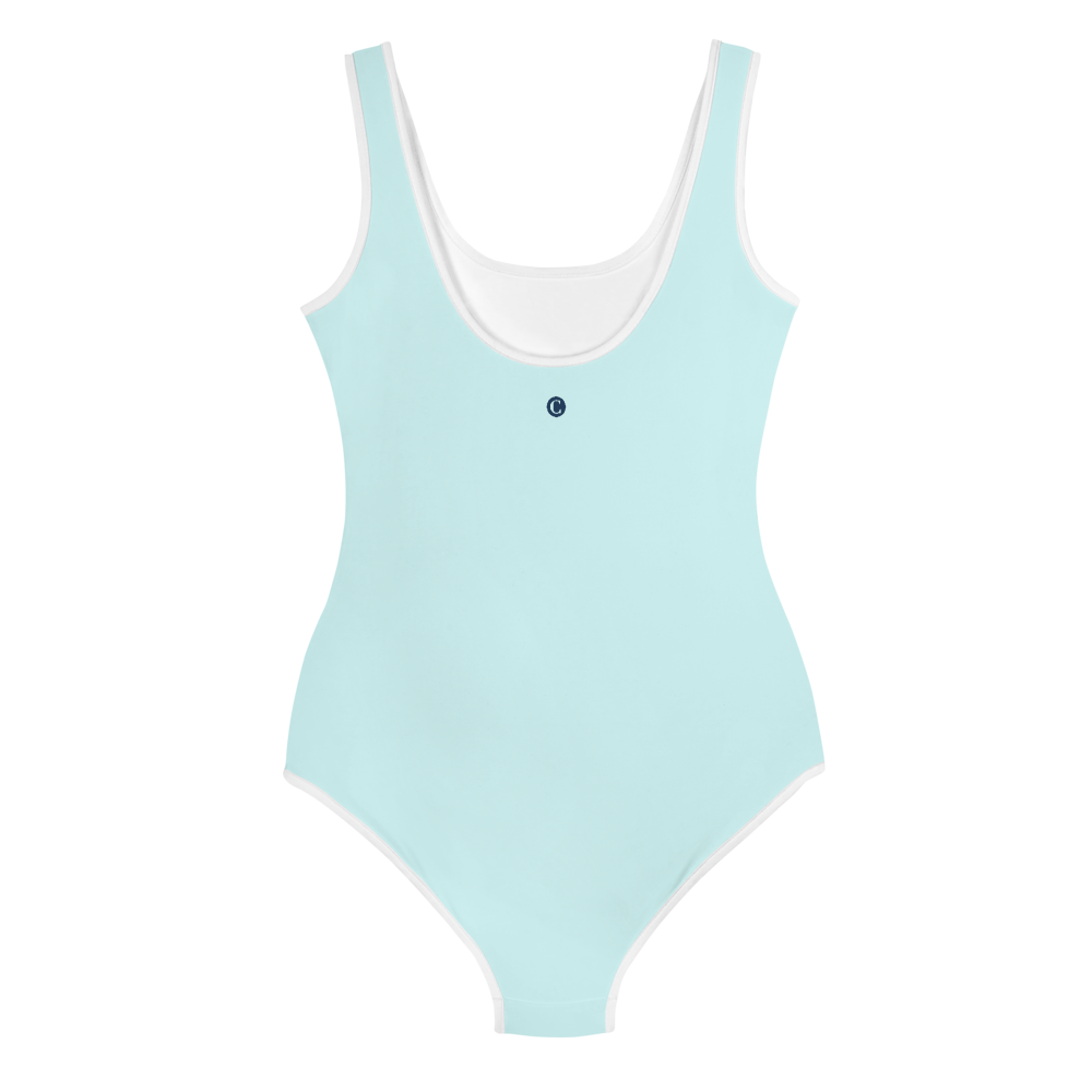 Michigan Upper Peninsula Youth Swimsuit (w/ UP Outline) | Cyan