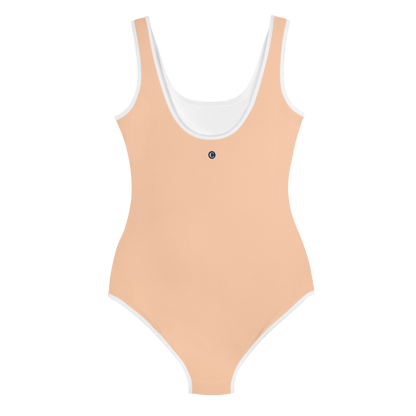 Michigan Upper Peninsula Youth Swimsuit (w/ UP Outline) | Peach