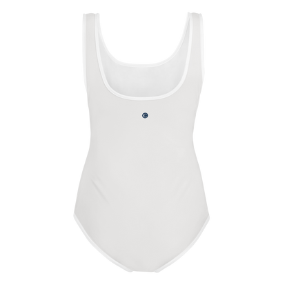 Michigan Upper Peninsula Youth Swimsuit (w/ UP Outline) | Birch Bark White