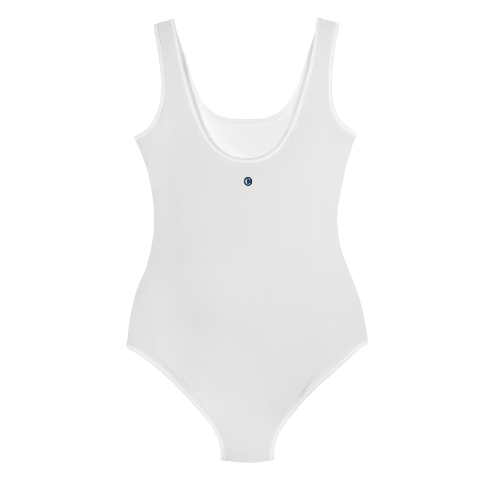 Michigan Upper Peninsula Youth Swimsuit (w/ UP Outline) | Birch Bark White