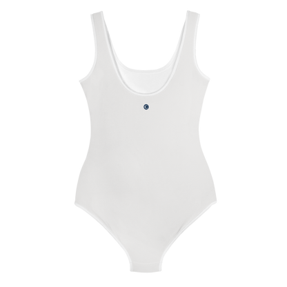 Michigan Upper Peninsula Youth Swimsuit (w/ UP Outline) | Birch Bark White