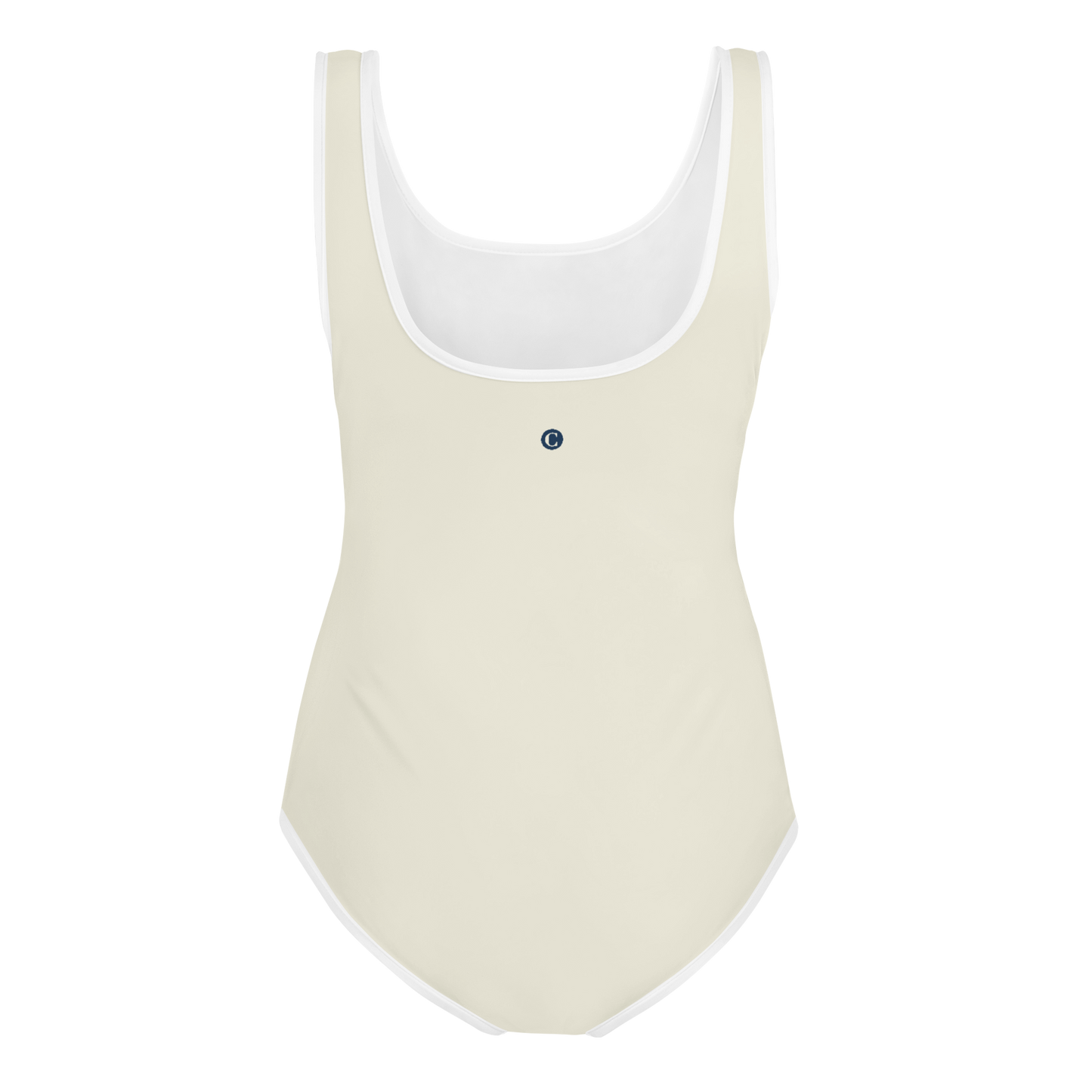 Michigan Upper Peninsula Youth Swimsuit (w/ UP Outline) | Ivory White