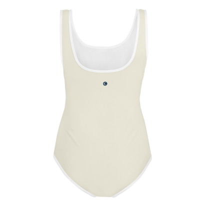 Michigan Upper Peninsula Youth Swimsuit (w/ UP Outline) | Ivory White