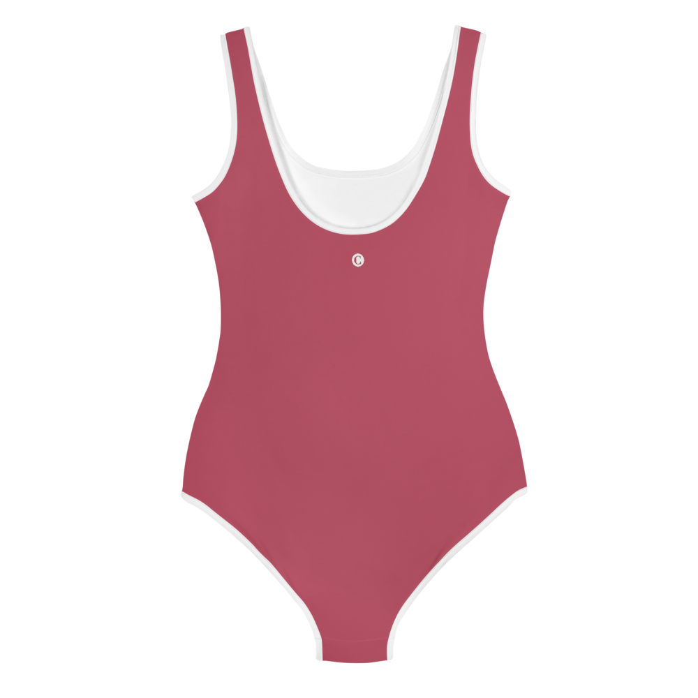 Michigan Upper Peninsula Youth Swimsuit (w/ UP Outline) | Popstar Pink