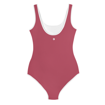 Michigan Upper Peninsula Youth Swimsuit (w/ UP Outline) | Popstar Pink