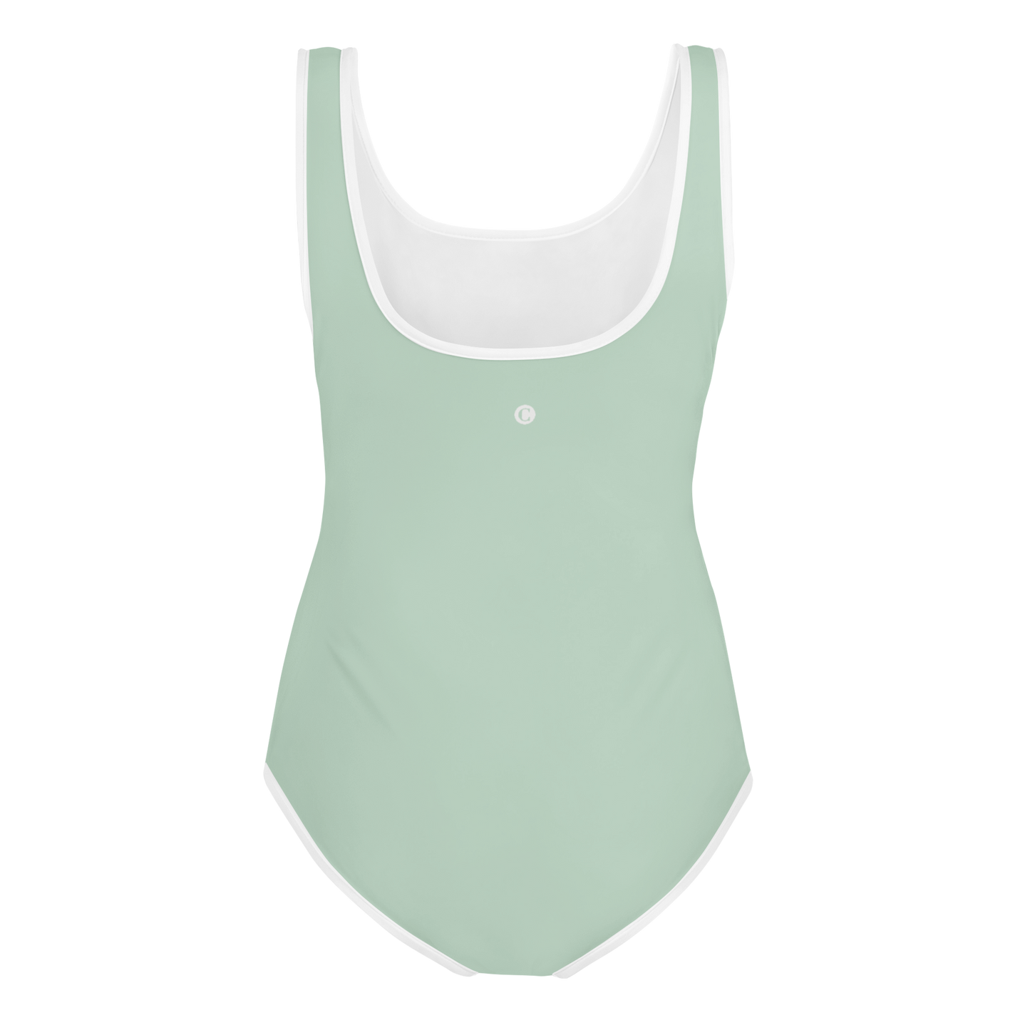 Michigan Upper Peninsula Youth Swimsuit (w/ UP Outline) | Sea Green